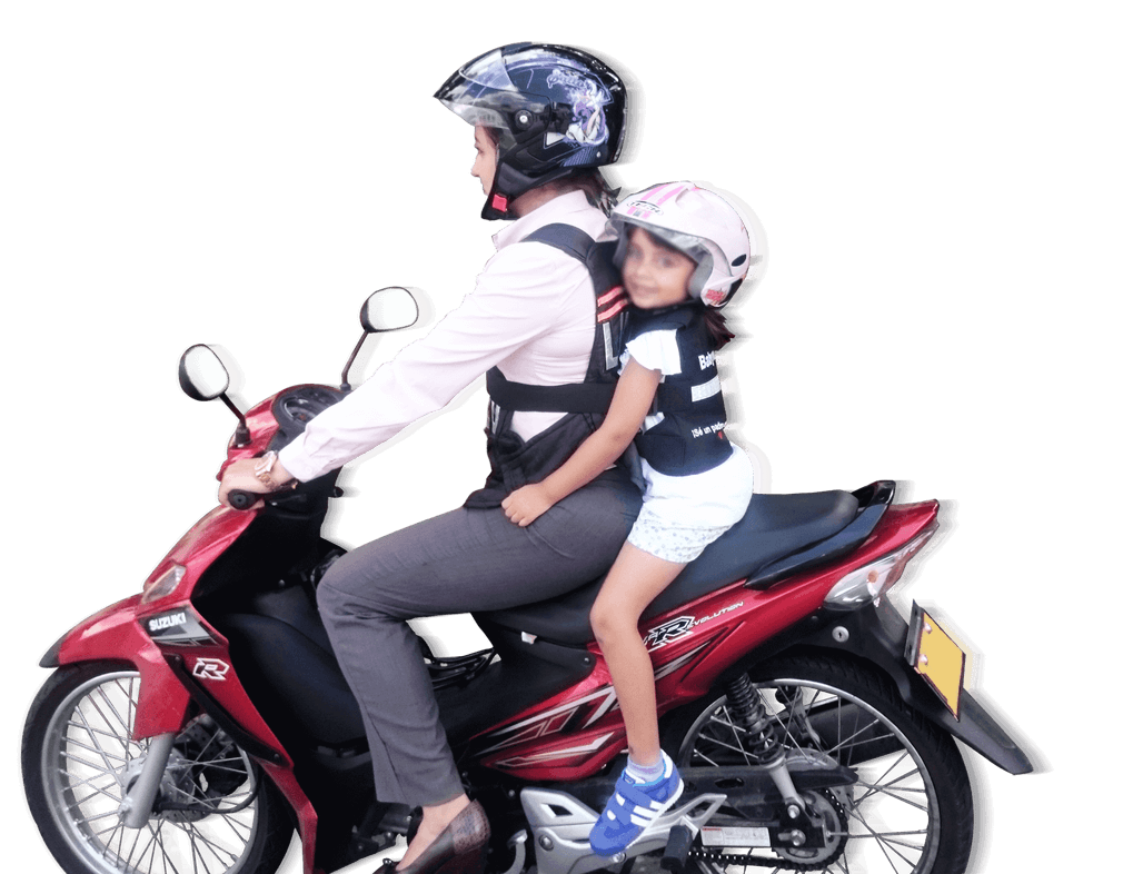 chaleco de seguridad para niños en moto